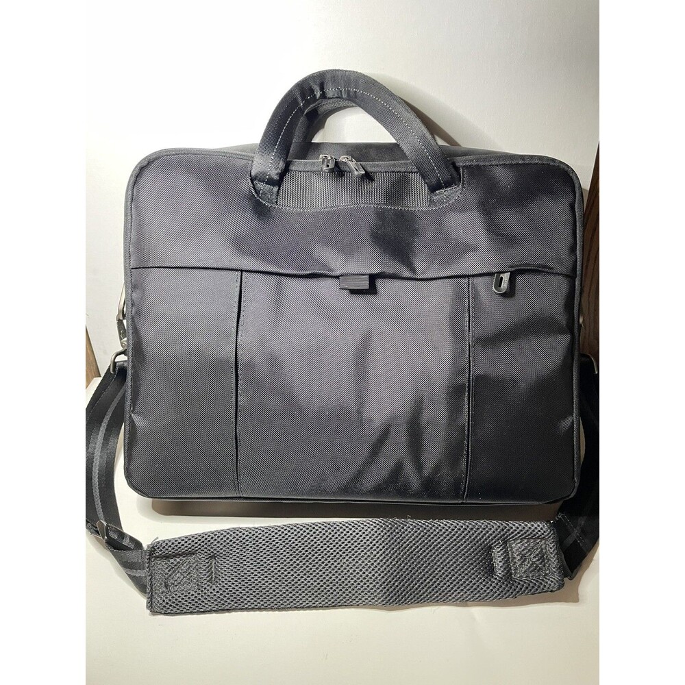 Dell 16" computer Laptop BLACK Padded Carrying Case Shoulder Messenger 💼 EUC